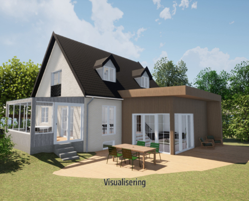 Tilbygning i Kongens Lyngby - visualisering