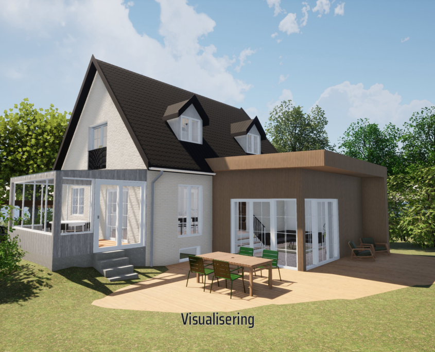 Tilbygning i Kongens Lyngby - visualisering